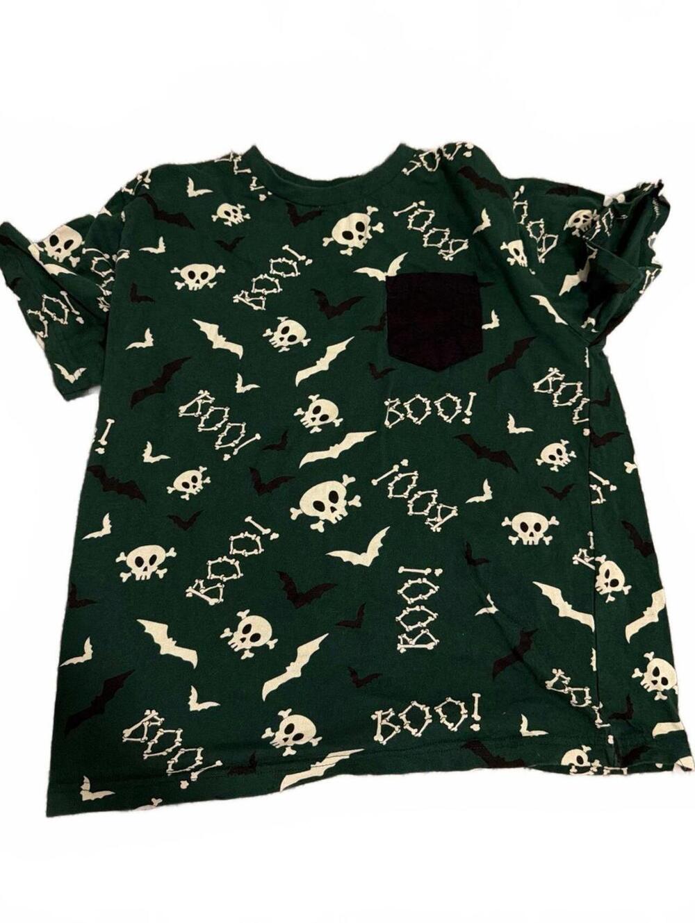 Eighty Eight Brand Boys Size 14 Green Halloween Print TShirt